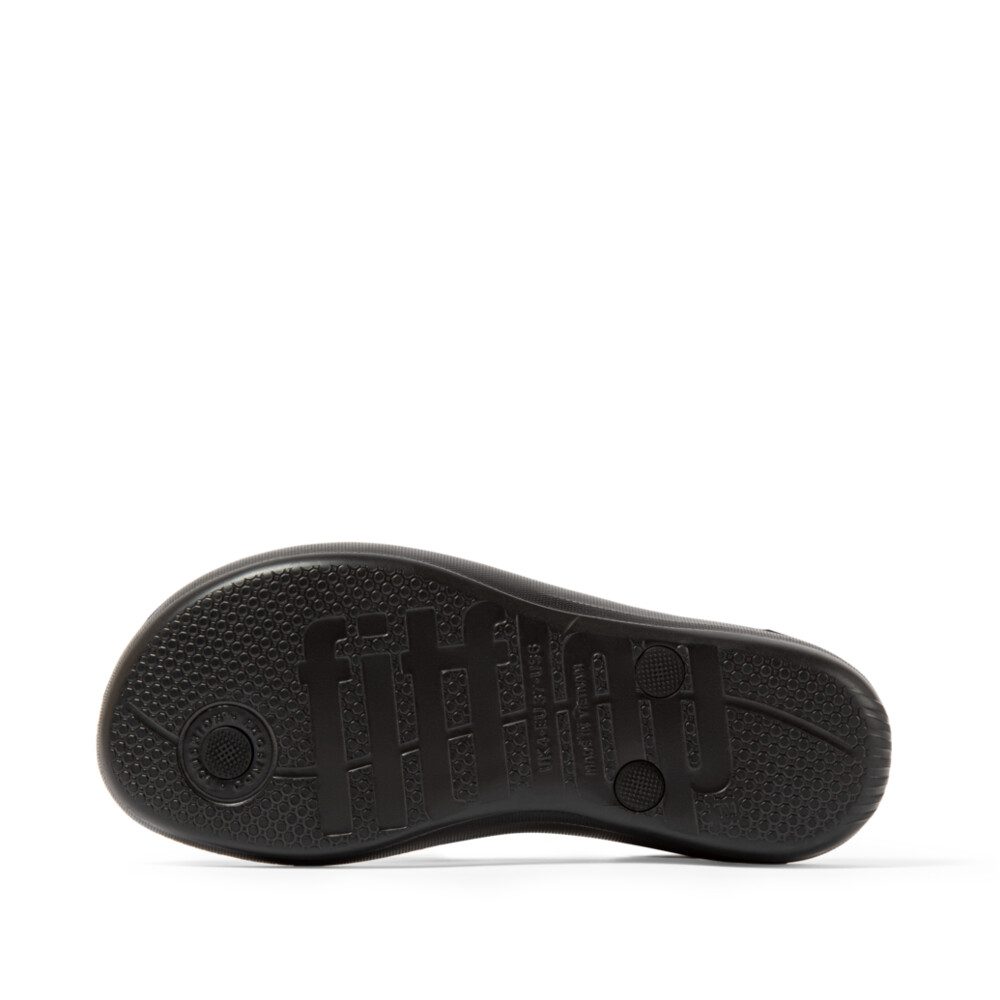 E54-090 FitFlop iQushion Toe-Post Sandals כפכפי אצבע לנשים בצבע שחור – תמונה 4