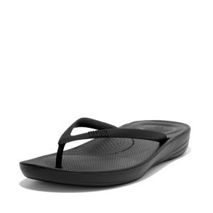 E54-090 FitFlop iQushion Toe-Post Sandals כפכפי אצבע לנשים בצבע שחור