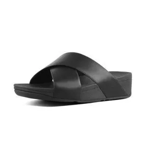 FitFlop Lulu Cross Slide Sandals K04-001 כפכפי נשים רצועות מוצלבות בצבע שחור