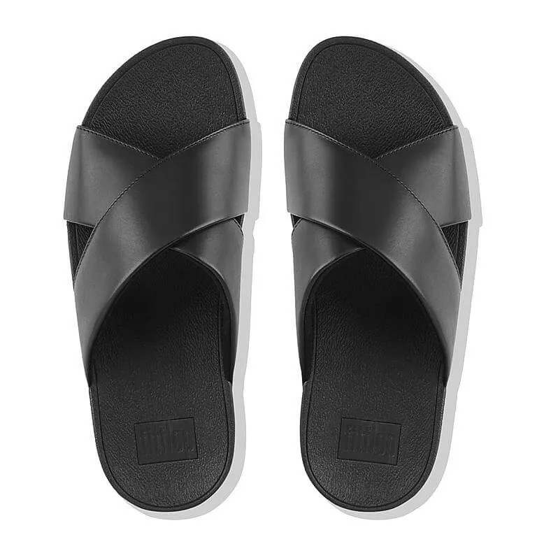 FitFlop Lulu Cross Slide Sandals K04-001 כפכפי נשים רצועות מוצלבות בצבע שחור – תמונה 2