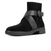 FitFlop | Y84-090 מגפי נשים מונה עם אבזם שחור זמש