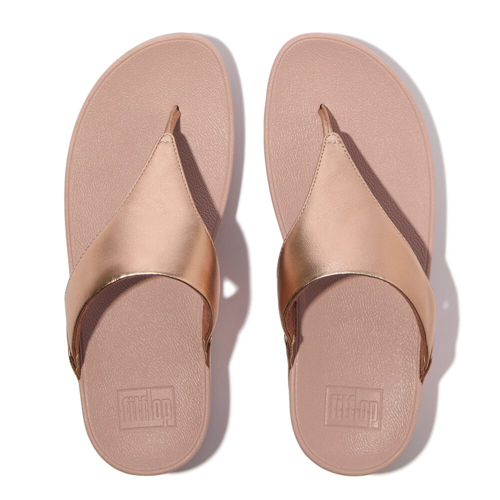 I88-323 | FitFlop Lulu Toe-Post Sandals כפכפי אצבע לנשים בצבע רוז גולד – תמונה 3