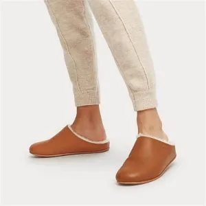 DY7-592 / FITFLOP כפכף פיטפלופ פרווה קריסי עור שרלינג חום