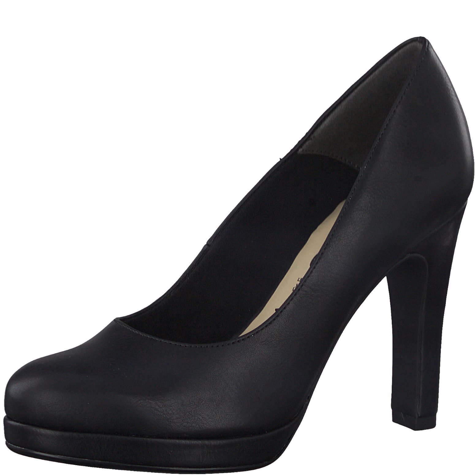 נעלי סירה עקב מרובע גבוהה / שחור מט – תמונה 3