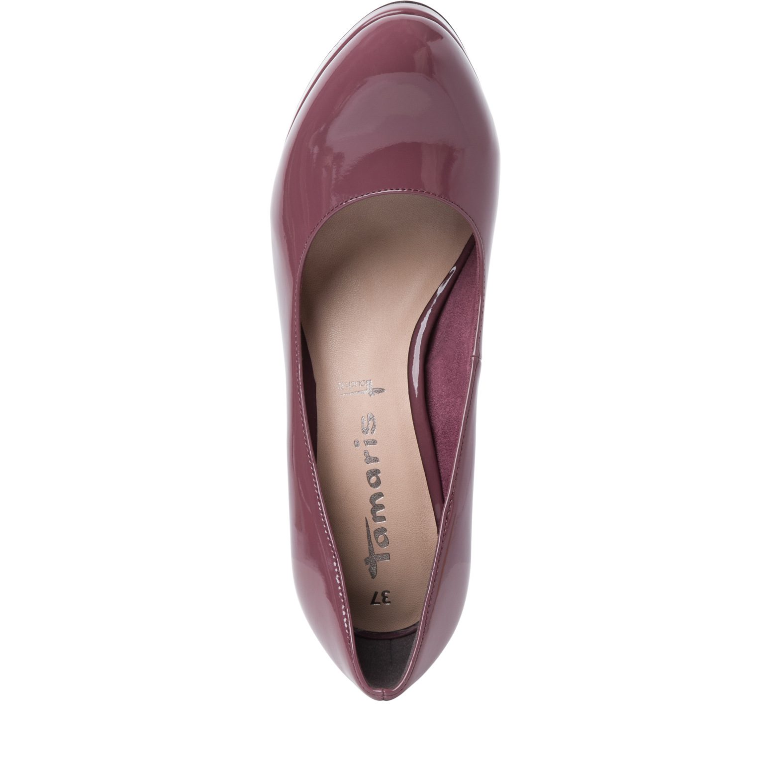 נעלי סירה עקב מרובה גבוהה /יין לק – תמונה 4