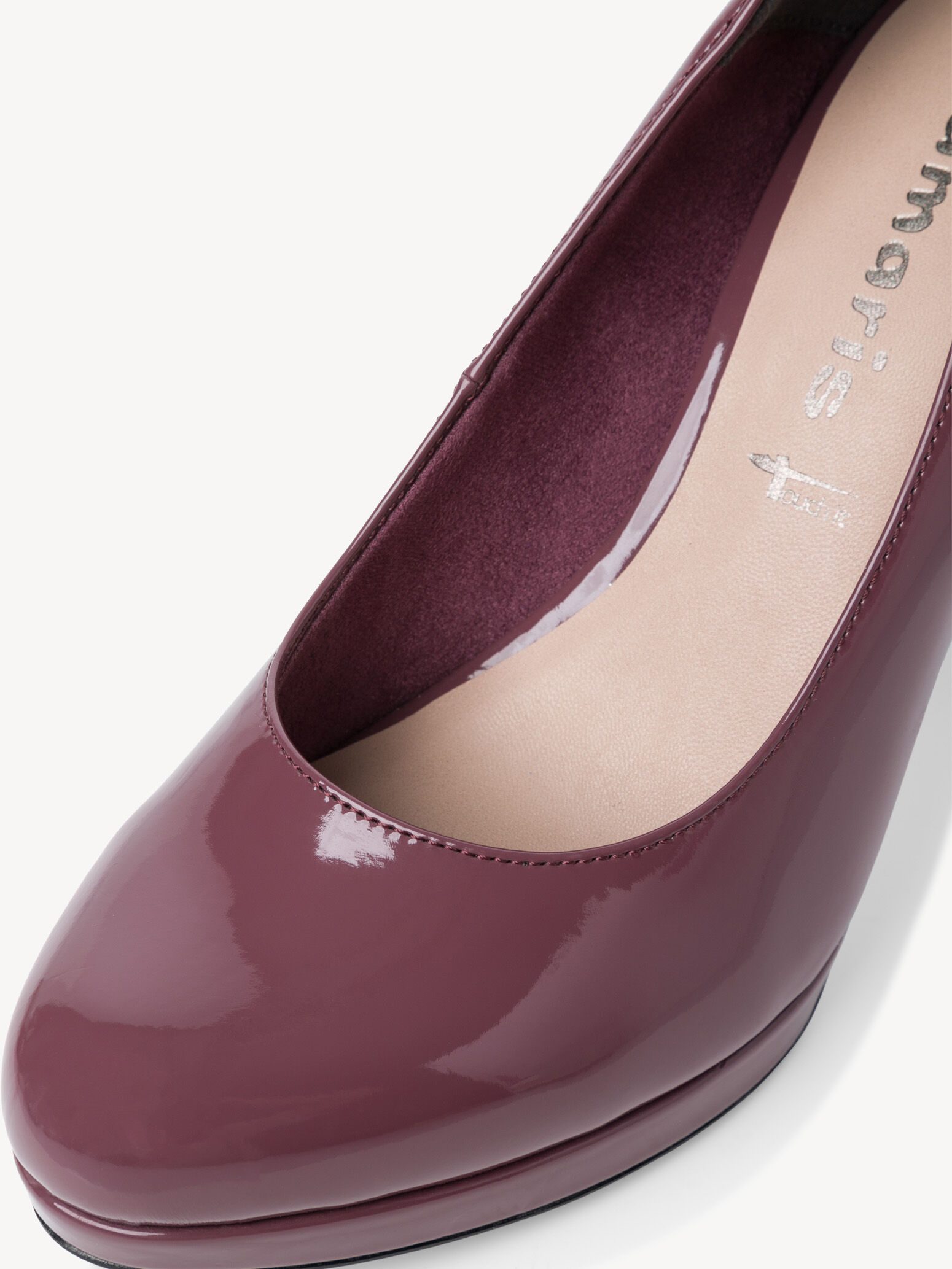 נעלי סירה עקב מרובה גבוהה /יין לק – תמונה 6