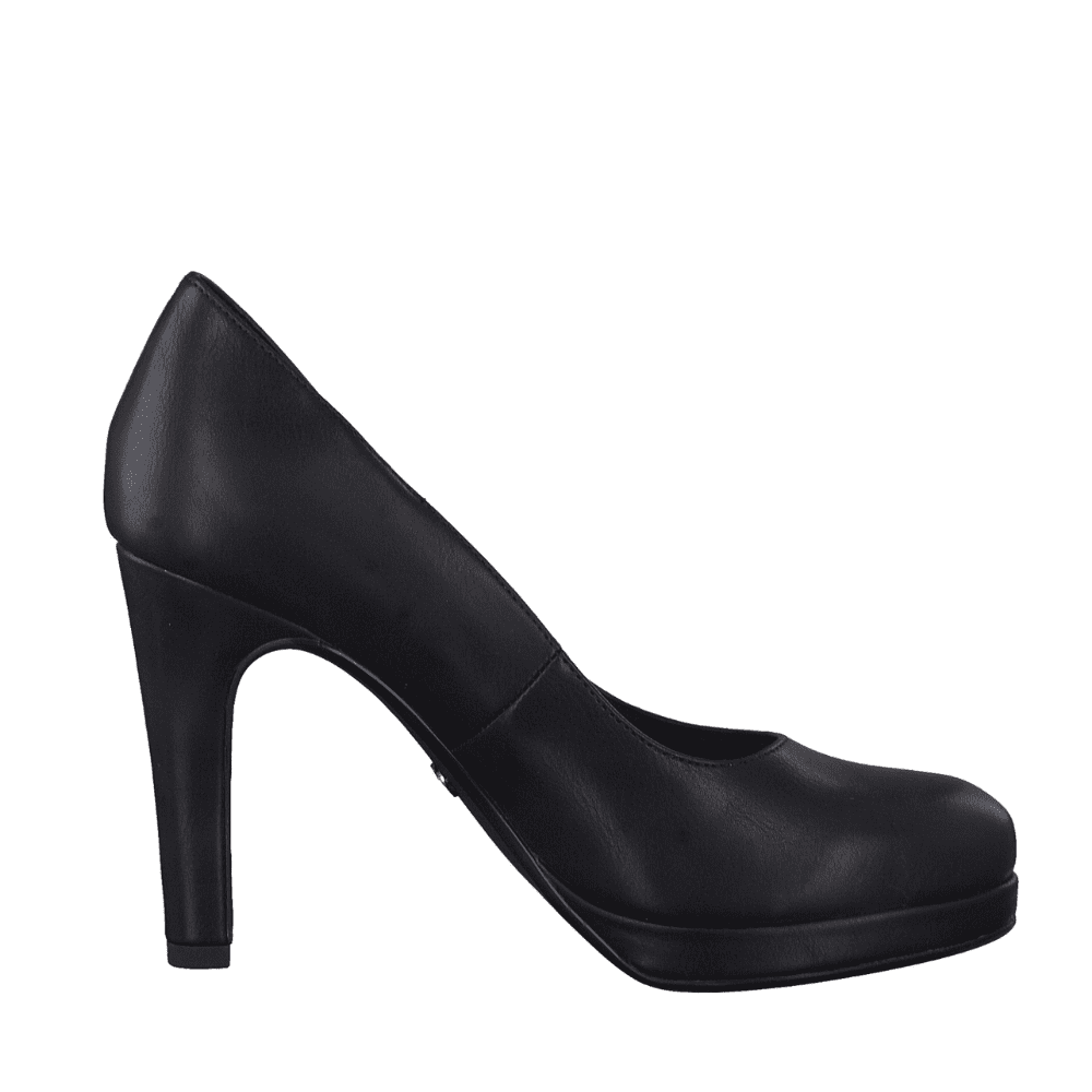 נעלי סירה עקב מרובע גבוהה / שחור מט – תמונה 2