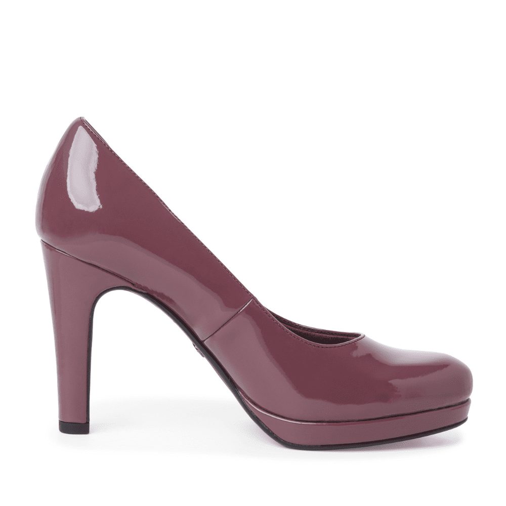 נעלי סירה עקב מרובה גבוהה /יין לק – תמונה 2