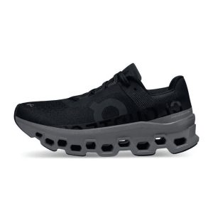 נעלי ריצה און קלאוד נשים שחור אפור Cloudmonster Black | Magnet