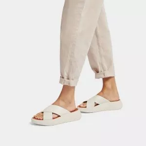 FW5-477 | FITFLOP כפכפי פ-מוד פלאט פורם קרוס סלייד קרם