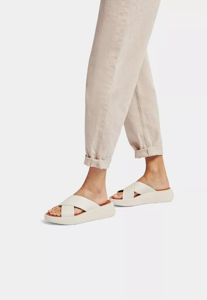 FW5-477 | FITFLOP כפכפי פ-מוד פלאט פורם קרוס סלייד קרם