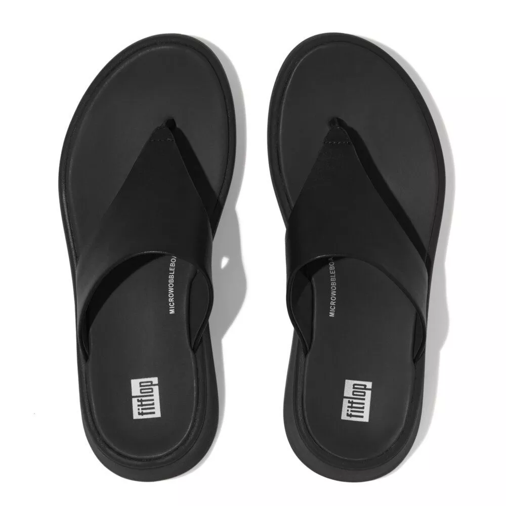 FitFlop | FW4-090 כפכפי פ-מוד פלאט פורם אצבע שחור – תמונה 3