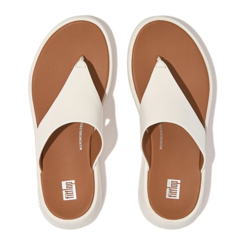 ⁦FitFlop | FW4-477  כפכפי פ-מוד פלאט פורם אצבע קרם⁩ – תמונה ⁦4⁩