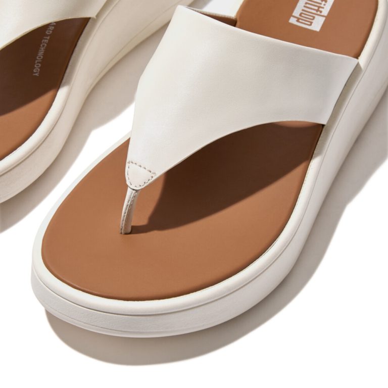 ⁦FitFlop | FW4-477  כפכפי פ-מוד פלאט פורם אצבע קרם⁩ – תמונה ⁦3⁩