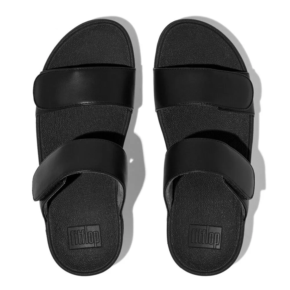 FV6-090 | FitFlop Lulu Two-Bar Slide Sandals כפכפי נשים שתי רצועות בצבע שחור – תמונה 3