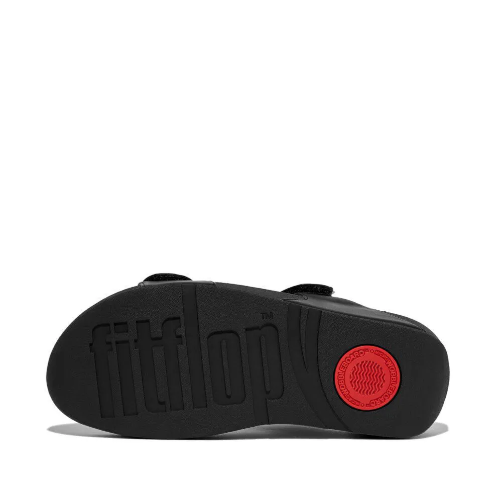 FV6-090 | FitFlop Lulu Two-Bar Slide Sandals כפכפי נשים שתי רצועות בצבע שחור – תמונה 5