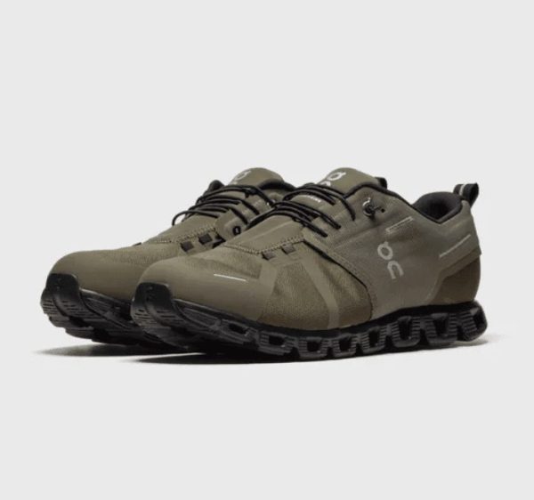 ⁦נעלי ריצה חסין מים און קלאוד גבר זית Cloud 5 Waterproof Olive | Black⁩ – תמונה ⁦2⁩