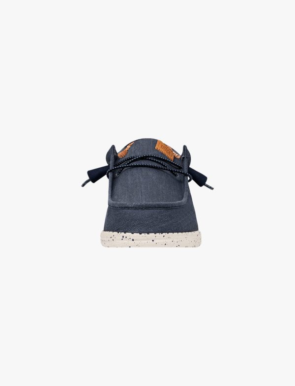 ⁦נעלי סליפ און לגבר נייבי WALLY WASHED CANVAS / Hey DUDE⁩ – תמונה ⁦5⁩