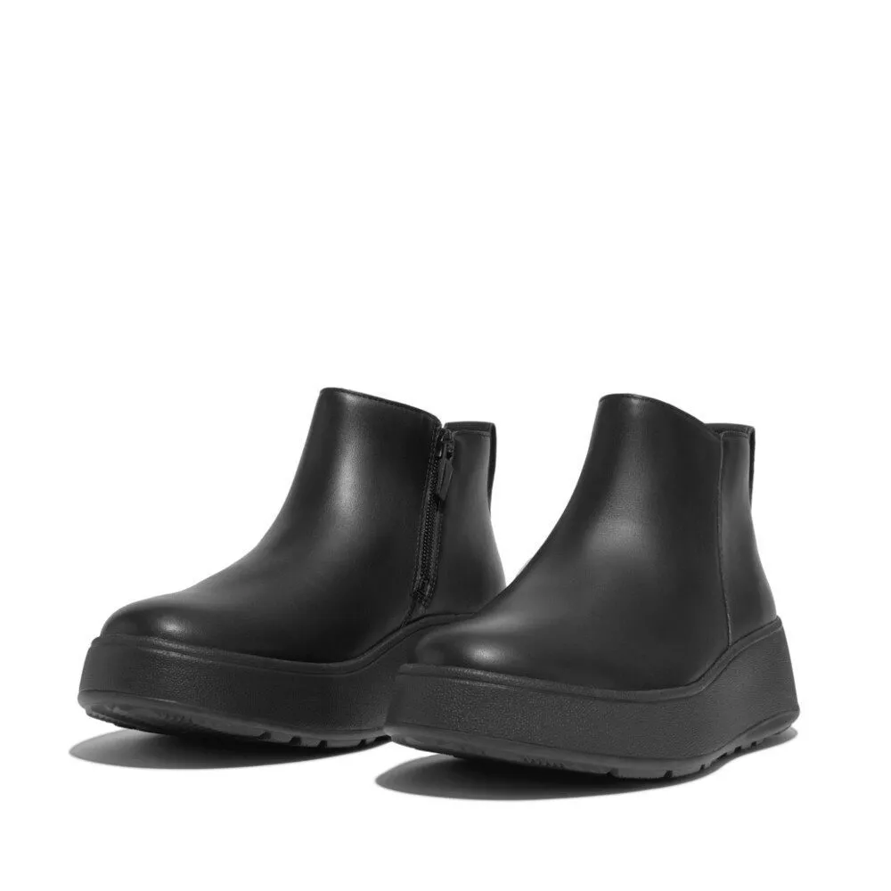 FitFlop | GM2-090 מגפי קרסול פ-מוד מעור שטוח עם רוכסן שחור – תמונה 5