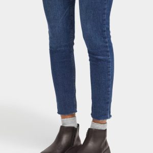 FitFlop | GM2-167 מגפי קרסול פ-מוד מעור שטוח עם רוכסן חום