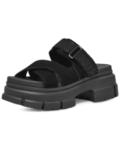 כפכפי נשים פלטפורמה UGG / Ashton Slide Black