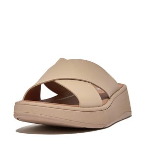 FitFlop | FW5-A94 כפכפי פ-מוד פלאט פורם קרוס סלייד בז