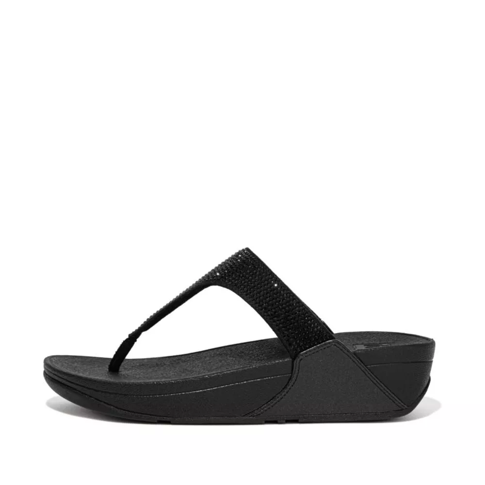 FitFlop Lulu Toe-Post Sandals | EC5-090 כפכפי אצבע לנשים בצבע שחור – תמונה 3