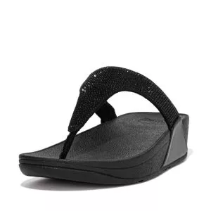 FitFlop Lulu Toe-Post Sandals | EC5-090 כפכפי אצבע לנשים בצבע שחור