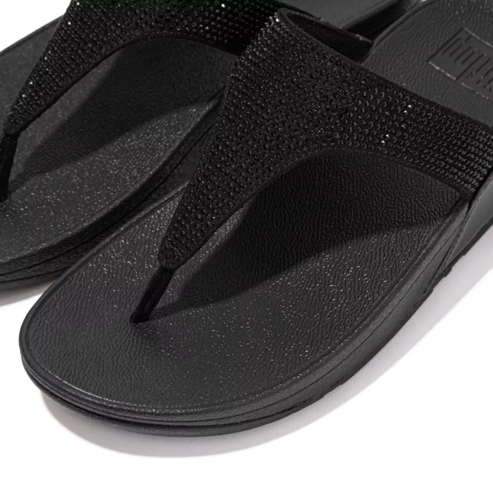 FitFlop Lulu Toe-Post Sandals | EC5-090 כפכפי אצבע לנשים בצבע שחור – תמונה 4