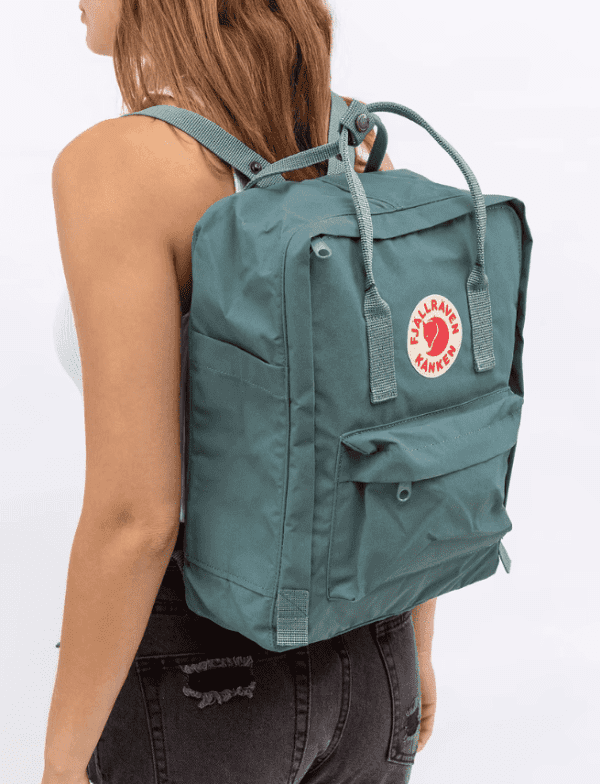 ⁦Fjallraven Kanken Classic - תיק גב קאן קן קלאסי 16 ליטר בצבע ירוק ירוק פרוסט⁩ – תמונה ⁦2⁩