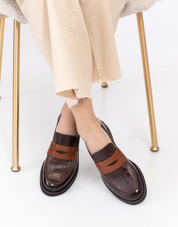 מוקסיני לנשים חום Jeffrey Campbell /  Lenna