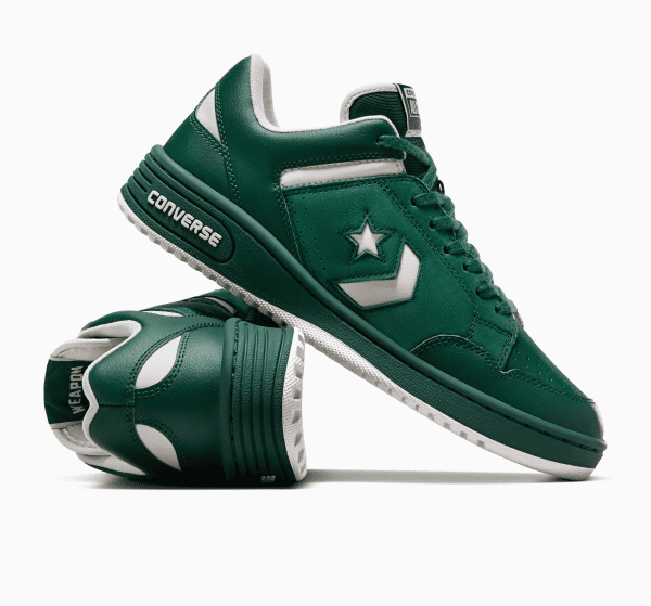 סניקרס עור נמוכות לגבר ירוק CONVERSE /  WEAPON OX