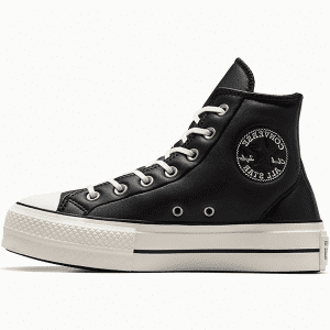 סניקרס קנבס גבוהות נשים שחור CONVERSE /  CTAS LIFT HI BLACK