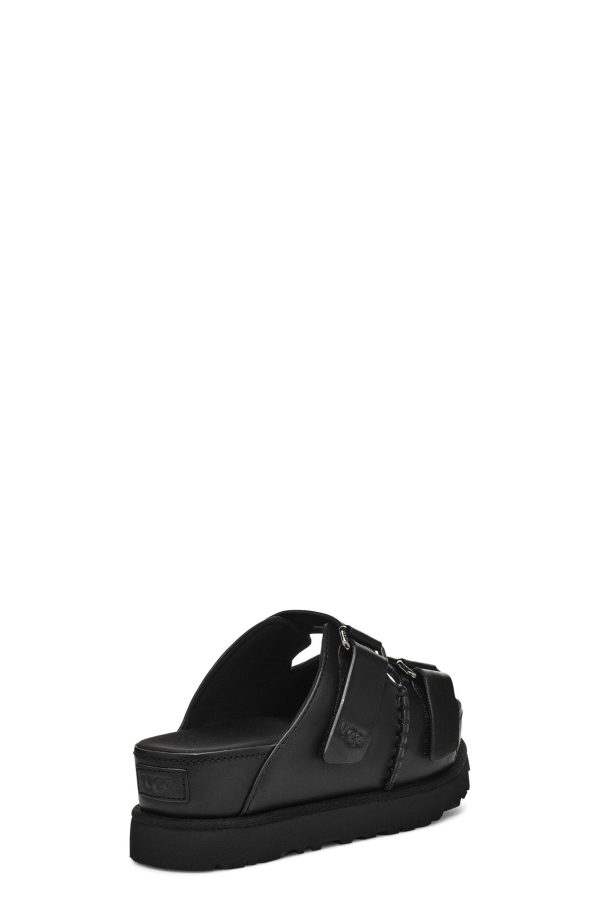 ⁦כפכפי נשים גולדנסטאר היי סלייד שחור UGG / Goldenstar Hi Slide⁩ – תמונה ⁦4⁩