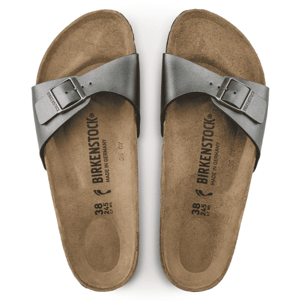 ⁦כפכפי בירקנשטוק מדריד שחור מטאלי לנשים BIRKENSTOCK / MADRID⁩ – תמונה ⁦5⁩
