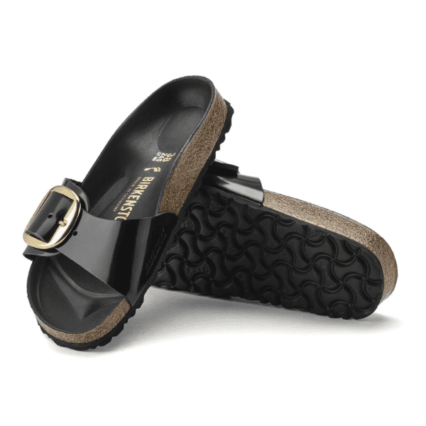 ⁦כפכפי בירקנשטוק מדריד אבזם שחור לנשים BIRKENSTOCK / MADRID⁩ – תמונה ⁦4⁩