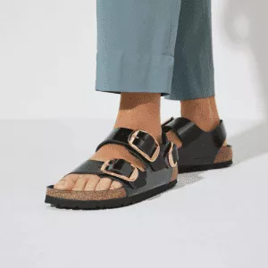 כפכפי בירקנשטוק מילאנו אבזם שחור לנשים BIRKENSTOCK / MILANO