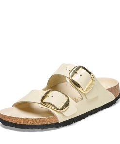 כפכפי בירקנשטוק אריזונה עם אבזם לנשים קרם BIRKENSTOCK / Arizona