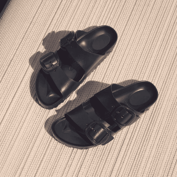 ⁦כפכפי בירקנשטוק אריזונה גומי שחור לנשים BIRKENSTOCK / EVA⁩ – תמונה ⁦9⁩