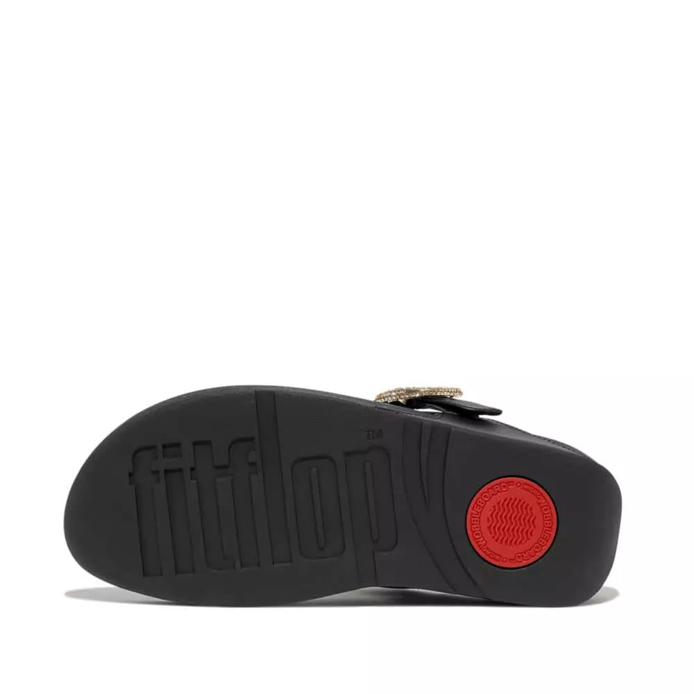 FitFlop | HN9-001 כפכפי לולו קריסטל עם אבזם שחור – תמונה 5