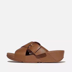 FitFlop | JE8-C15 כפכפי לולו אבזם קרוס חום