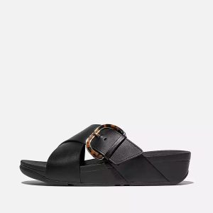 FitFlop | JE8-090 כפכפי לולו אבזם קרוס שחור