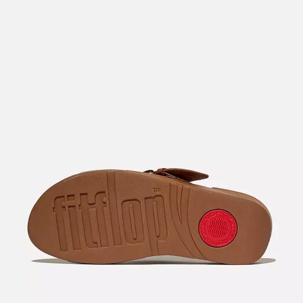 ⁦FitFlop | JE8-C15 כפכפי לולו אבזם קרוס חום⁩ – תמונה ⁦5⁩