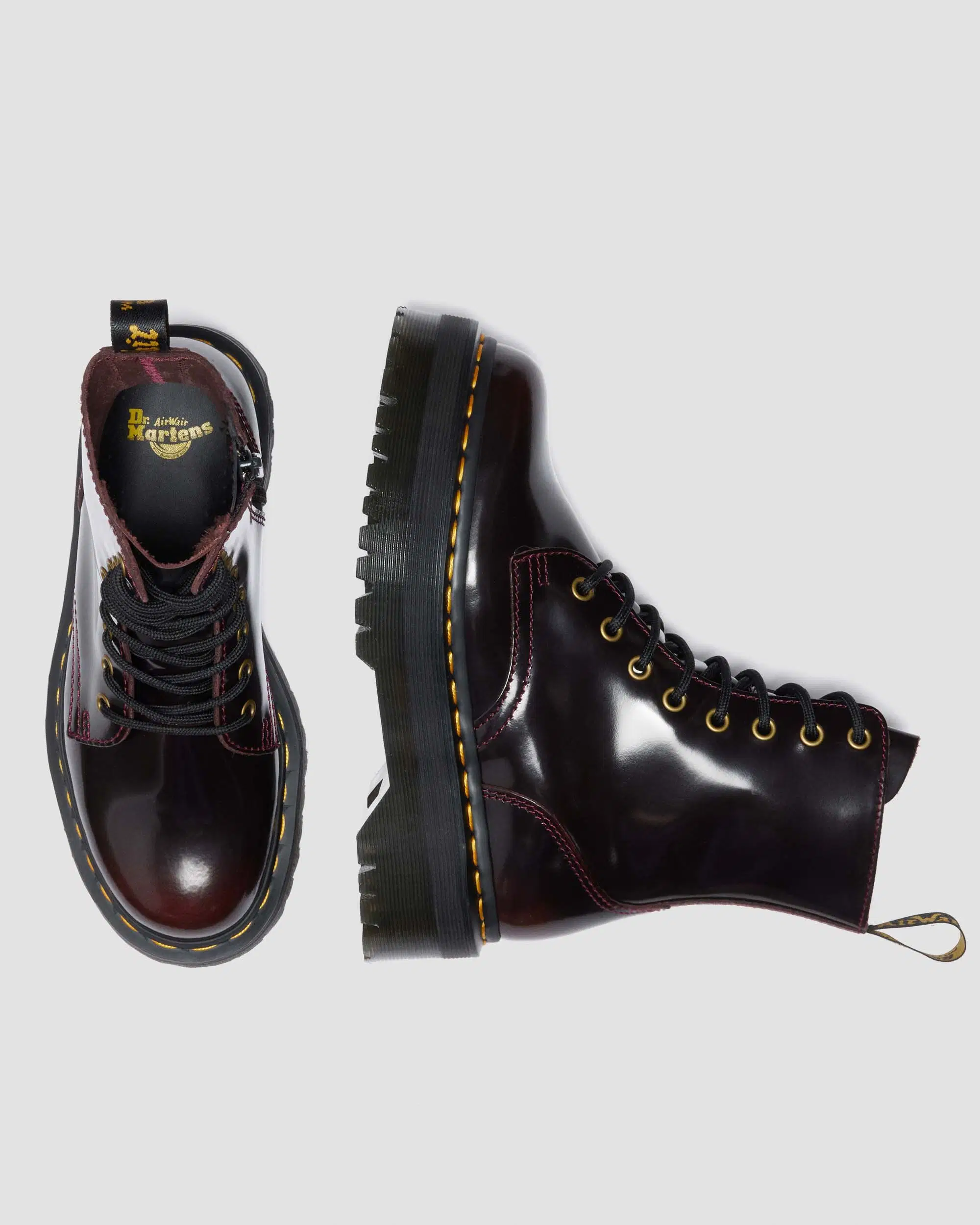 מגפי ג'ידון צ'רי DR. MARTENS Jadon Cherry Red Arcadia – תמונה 14