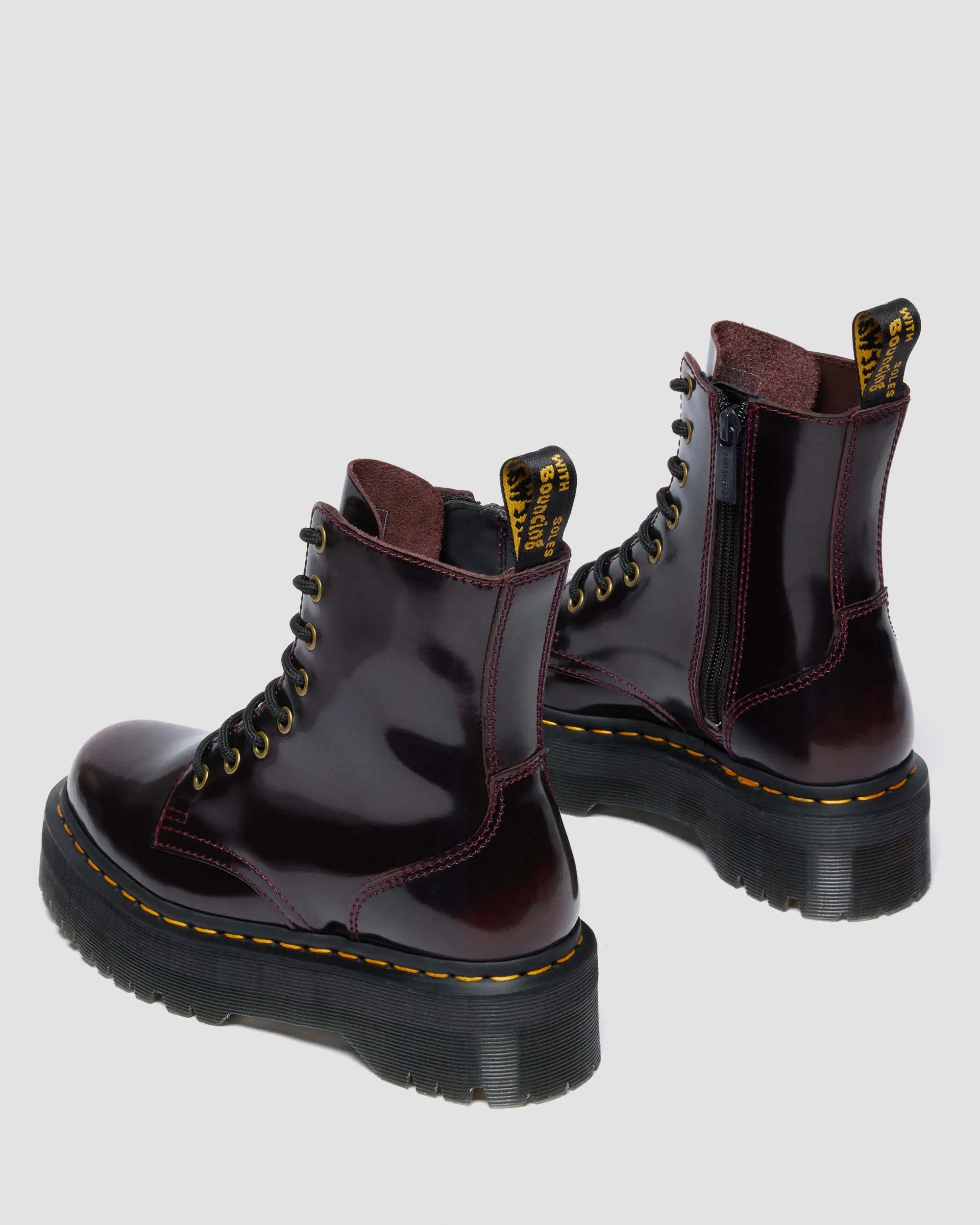מגפי ג'ידון צ'רי DR. MARTENS Jadon Cherry Red Arcadia – תמונה 3
