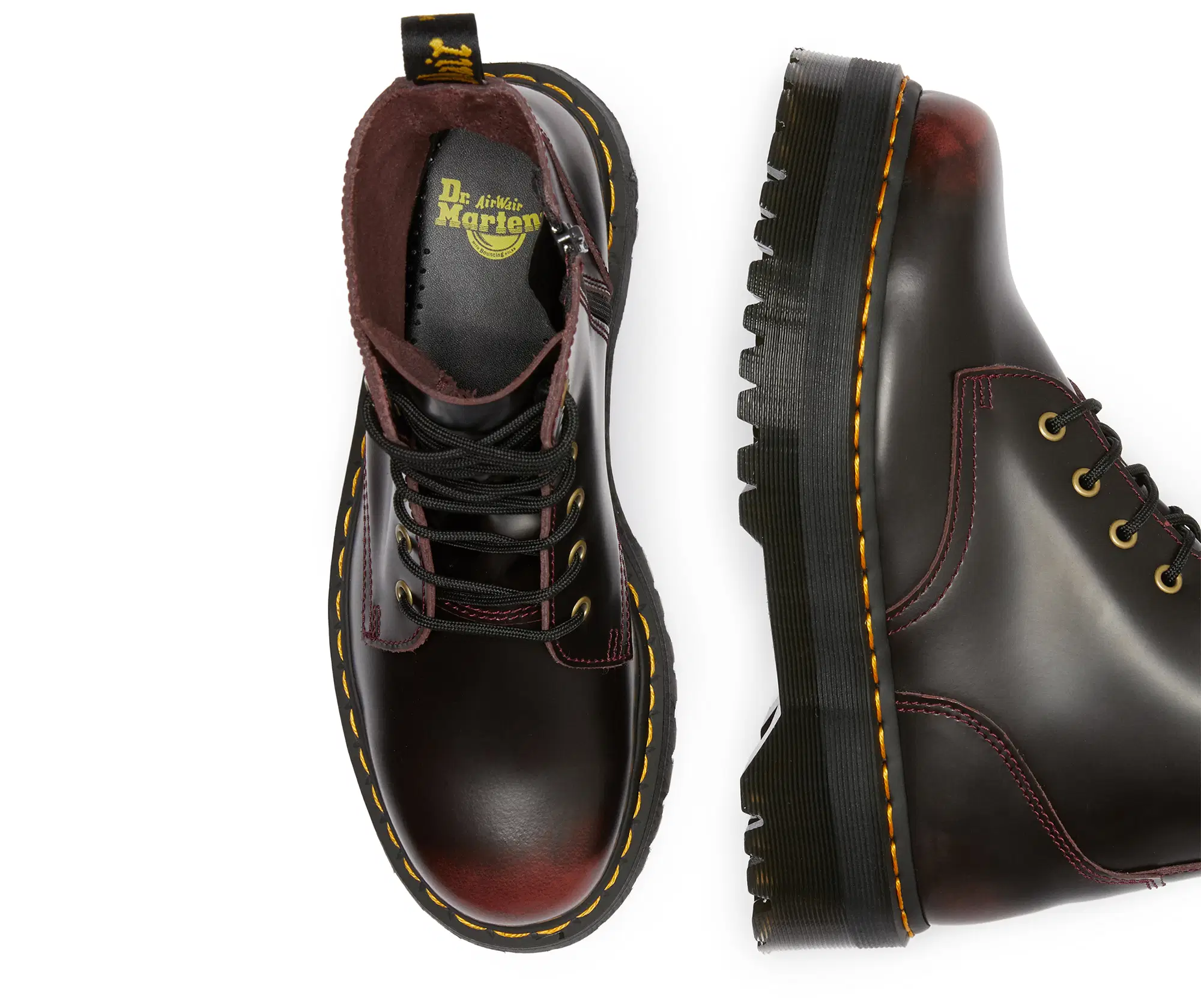 מגפי ג'ידון צ'רי DR. MARTENS Jadon Cherry Red Arcadia – תמונה 17