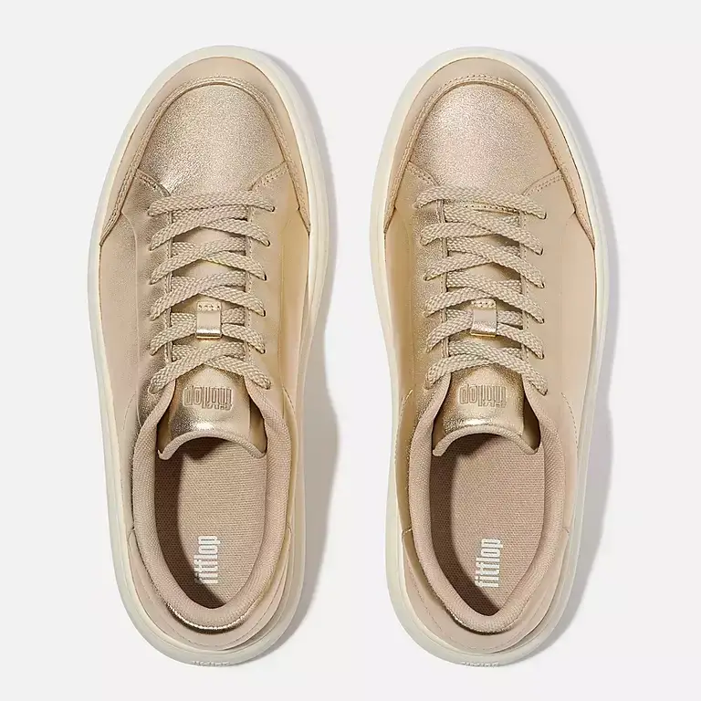 FitFlop | E5T-675  נעלי סניקרס רטג מטאליק פלטינו – תמונה 3