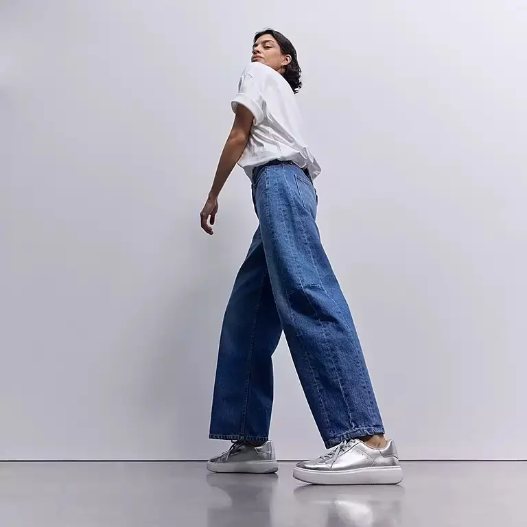 FitFlop | E5T-011  נעלי סניקרס רטג מטאליק סילבר – תמונה 5