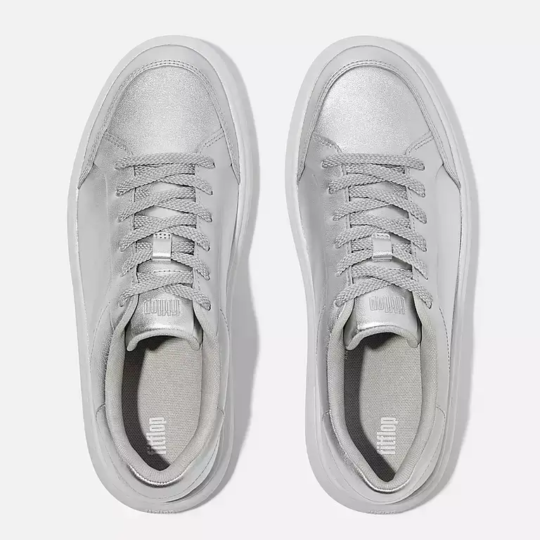 FitFlop | E5T-011  נעלי סניקרס רטג מטאליק סילבר – תמונה 3