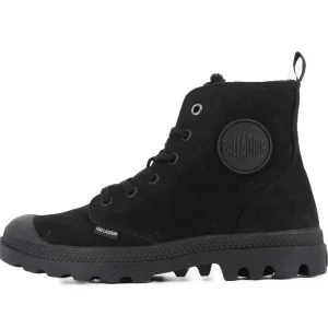 מגפי פלדיום לנשים שחור זמש PALLADIUM | PAMPA HI ZIP WL